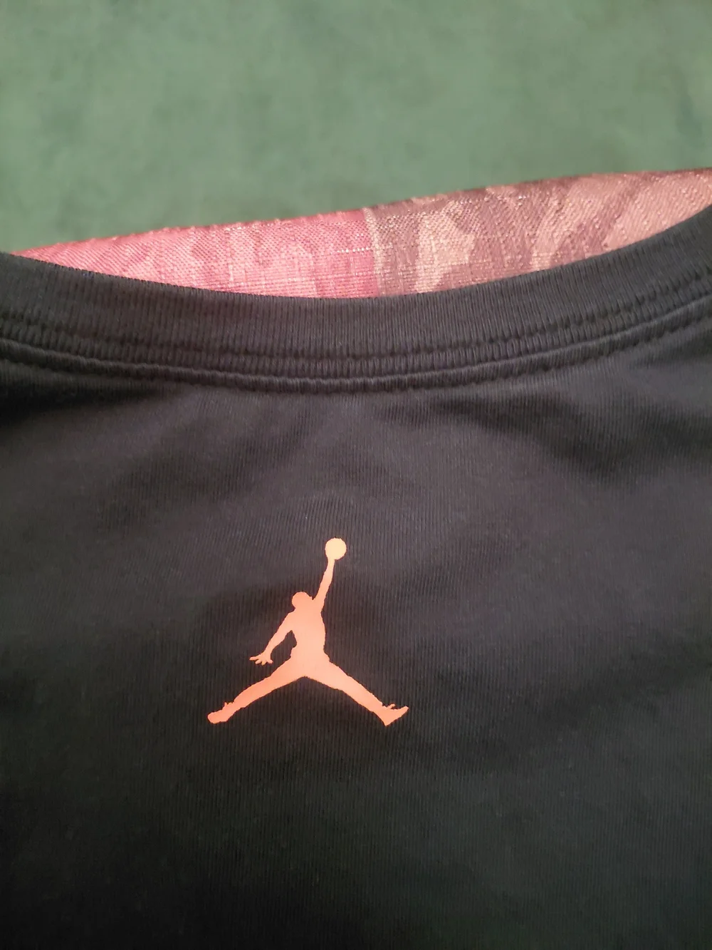 Jordan Men’s Black Short-Sleeve Graphic T-Shirt - Orange Logo